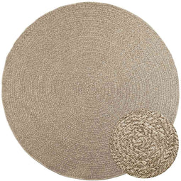 vidaXL - Vloerkleed - ZIZUR - beige - binnen - en - buiten - Ø - 200 - cm - jute - look