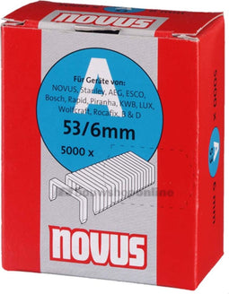 Novus Office 106442500 Nieten met fijn draad Type 53 5000 stuk(s) Afm. (l x b x h) 6 x 11.3 x 6 mm