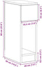 vidaXL - Nachtkastje - met - lade - 20x36x60 - cm - bruin - eikenkleur
