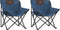 vidaXL - Campingstoelen - 2 - st - met - vakje - inklapbaar - blauw