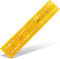 Aristo lettersjabloon - afmetingen 180x40mm - letterhoogte 7mm - H-profiel - oranje transparant - AR-5301/7