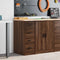 vidaXL - Garagekast - 30x51x85 - cm - massief - grenenhout - bruin - eikenkleurig