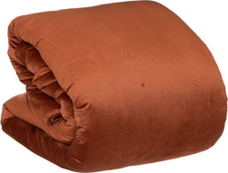 Atmosphera Velvet bedsprei 2 persoons - Terracotta - 240 x 260