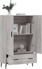 vidaXL - Hoge - kast - 69,5x31x115 - cm - bewerkt - hout - grijs - sonoma - eikenkleurig