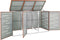 vidaXL - Containerberging - driedubbel - 207x77,5x112,5 - cm - roestvrij - staal