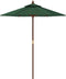 vidaXL - Parasol - met - houten - paal - 196x231 - cm - groen