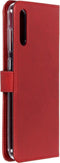Selencia Hoesje Geschikt voor Samsung Galaxy A70 Hoesje Met Pasjeshouder - Selencia Echt Lederen Bookcase - Rood