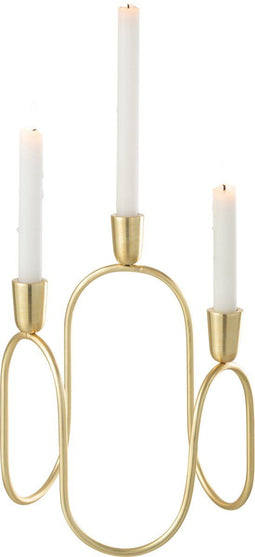 J-Line kandelaar Tryo - ijzer/aluminium - goud