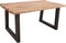 Feel Furniture - 240x100 Eettafel - Massief Boomstamblad Eiken - Constructed oak - 5 cm dik - U Frame