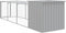 vidaXL - Kippenhok - met - ren - 110x405x110 - cm - staal - lichtgrijs
