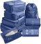Packing Cubes Set 8-Delig - Organizer Voor Koffer En Backpack - Donkerblauw