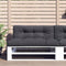 vidaXL - Palletkussen - 120x40x12 - cm - stof - antracietkleurig
