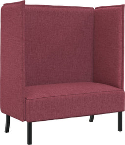 vidaXL - Hoge - Rug - Bank - Bordeauxrood - 109x56x121 - cm - Stof