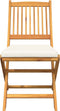 vidaXL - Vouwtuinstoelen - met - Witte - Kussen - 2 - stuks - van - Massief - Acaciahout