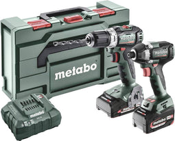 Metabo BSLBL+SSD200LTBL 685195000 Accu-schroefboormachine, Accu-slagmoersleutel 18 V 5.2 Ah Li-ion Incl. accu, Incl. la