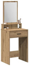 vidaXL - Kaptafel - met - Laden - in - Artisan - Eiken - - - 50x41x140 - cm