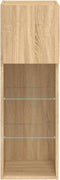 vidaXL - Tv-meubel - met - LED-verlichting - 30,5x30x90 - cm - sonoma - eikenkleurig
