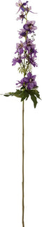 J-Line bloem Delphinium - kunststof - donkerpaars - 12 stuks