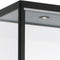 Wandvitrine 2 legborden 100x100x30cm Zwart