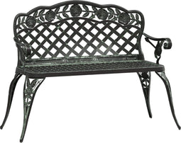 vidaXL - Tuinbank - 108 - cm - gietaluminium - groen