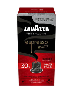Lavazza Espresso Classico Koffiecups - 120 Nespresso Cups - 100% Arabica Koffie - Intensiteit: 9/13 - 4 x 30 Aluminium Capsules