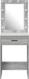 vidaXL - Kaptafel - met - LED-verlichting - - - Grijs - Sonoma - 50x41x135 - cm