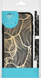 iMoshion Hoesje Geschikt voor iPhone 12 Mini Hoesje Met Koord - iMoshion Design Hoesje met Koord - Goud / Zwart / Golden Leaves