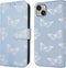 iMoshion Hoesje Geschikt voor iPhone 14 Hoesje Met Pasjeshouder - iMoshion Design Bookcase smartphone - Blauw / Butterfly