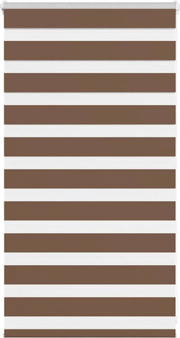 vidaXL - Zebra - rolgordijn - 90x100 - cm - stofbreedte - 85,9 - cm - polyester - bruin