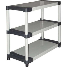 Kunststof plank - TOOD - 3 planken - Belasting 80 kg per plank - 80x40x85 cm - Zwart/grijs
