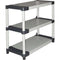 Kunststof plank - TOOD - 3 planken - Belasting 80 kg per plank - 80x40x85 cm - Zwart/grijs
