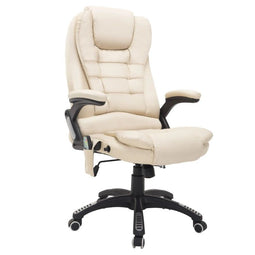 HOMCOM® bureaustoel massage- en warmtefunctie kantoorstoel directiestoel gaming stoel massagestoel m