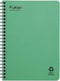 Clairefontaine FOREVER spiraalschrift, gerecycleerd, A5, 90g, 120 bladzijden, gelijnd, groen 5 stuks