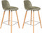 Zuiver Albert Kuip Barkruk 65 cm Groen - Set van 2