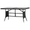 vidaXL - Tuintafel - 140x80x74 - cm - poly - rattan - zwart