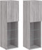 vidaXL - Tv-meubels - met - LED-verlichting - 2 - st - 30,5x30x102 - cm - grijs - sonoma