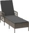 vidaXL - Ligbed - met - Kussen - Grijs - Poly - Rattan