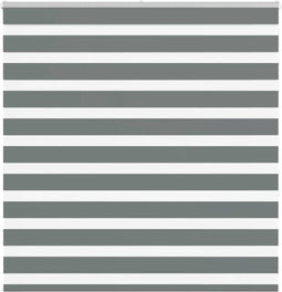 vidaXL - Zebra - rolgordijn - 145x150 - cm - stofbreedte - 140,9 - cm - donkergrijs