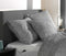 Zohome Kussensloop Lino - Kussenhoes van 80x80 cm - 1 stuk - 100% Katoen - Antraciet