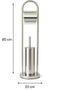 Ceruzo Toiletbutler - Vrijstaand - RVS Glanzend 80 cm - WCRolhouder + Borstel - Luxe Badkameraccessoire