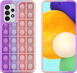iMoshion Hoesje Geschikt voor Samsung Galaxy A52 (4G) / A52s / A52 (5G) Hoesje Siliconen - iMoshion Pop It Fidget Toy - Pop It hoesje - Multicolor