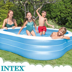 Opblaaszwembad Intex Blauw 229 x 56 x 229 cm 1250 L (2 Stuks)