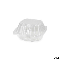 Herbruikbare voedselbakjes Algon BURGER 13 x 13 x 6,9 cm (5 Onderdelen) (24 Stuks)
