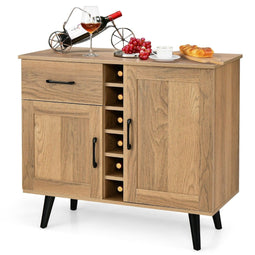 Coast dressoir - multifunctionele wijnkast - 2 kasten 3 verstelbare planken - 90 x 40 x 79 cm
