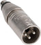 Neutrik NA2MPMF - XLR (m) - RCA (v) adapter - Zilver