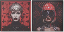 Schilderij Home ESPRIT Bedrukt Modern 120 x 3 x 120 cm (2 Stuks)