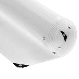 vidaXL - Doorzichtig - zeildoek - met - zeilringen - 4x8 - m - PVC