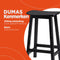 Alterego Dumas - Barkruk - Zwart Hout - 41x32x76cm
