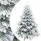 Moderne Kunststof Scharnierende Kerstboom Sneeuw Bedekt Wit