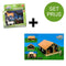 Kids Globe SET houten Paardenstal 2 boxen (bruin/1:24) + 4 paarden